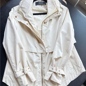 NWOT Zara Women's Elegant Cream Rain Coat